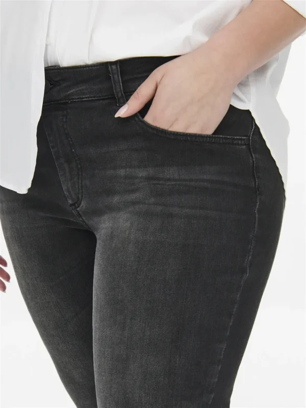 Only Carmakoma - "Carwilly" jeans i en flot grå vask