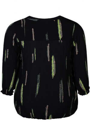 Zhenzi - Viskose bluse med enkelt print