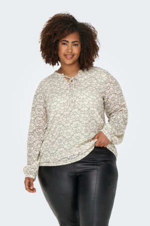 Only Carmakoma - Blonde bluse med foer